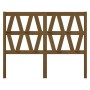 Cabecero de cama madera maciza de pino marrón miel 146x4x100 cm de vidaXL, Cabeceros y pies de cama - Ref: Foro24-818623, Pre...