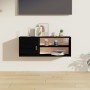 Armario de pared de madera maciza de pino negro 80x30x30 cm de vidaXL, Estantes y estanterías - Ref: Foro24-818393, Precio: 8...