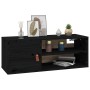 Armario de pared de madera maciza de pino negro 80x30x30 cm de vidaXL, Estantes y estanterías - Ref: Foro24-818393, Precio: 8...
