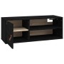 Armario de pared de madera maciza de pino negro 80x30x30 cm de vidaXL, Estantes y estanterías - Ref: Foro24-818393, Precio: 8...