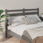 Cabecero de cama madera maciza de pino gris 166x4x100 cm de vidaXL, Cabeceros y pies de cama - Ref: Foro24-818432, Precio: 31...