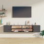 Armarios de pared 2 uds madera maciza pino gris 80x30x30 cm de vidaXL, Estantes y estanterías - Ref: Foro24-818390, Precio: 7...