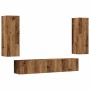 Muebles de TV de pared 4 uds madera vieja madera de ingeniería en Muebles TV | Comprar online en Foru.es