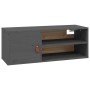 Armarios de pared 2 uds madera maciza pino gris 80x30x30 cm de vidaXL, Estantes y estanterías - Ref: Foro24-818390, Precio: 7...