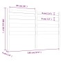 Cabecero de cama madera maciza de pino 146x4x100 cm de vidaXL, Cabeceros y pies de cama - Ref: Foro24-818420, Precio: 34,10 €...