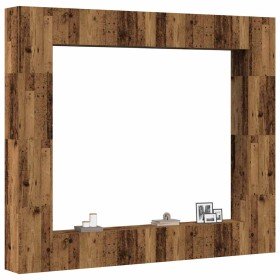 Conjunto de mueble de TV 8 piezas montado la pared madera vieja en Muebles TV | Comprar online en Foru.es