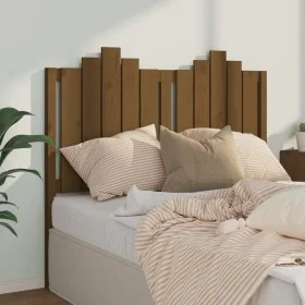 Honey brown solid pine wood bed headboard 126x4x110 cm by vidaXL, Headboards and footboards - Ref: Foro24-818463, Price: 36,9...