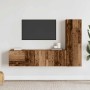 Muebles de TV de pared 3 uds madera vieja madera de ingeniería en Muebles TV | Comprar online en Foru.es