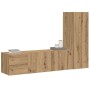 Muebles de TV de pared 3 uds madera ingeniería roble artesanal en Muebles TV | Comprar online en Foru.es