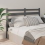 Cabecero de cama madera maciza de pino gris 141x4x100 cm de vidaXL, Cabeceros y pies de cama - Ref: Foro24-818417, Precio: 31...