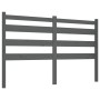 Cabecero de cama madera maciza de pino gris 141x4x100 cm de vidaXL, Cabeceros y pies de cama - Ref: Foro24-818417, Precio: 31...
