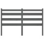 Cabecero de cama madera maciza de pino gris 141x4x100 cm de vidaXL, Cabeceros y pies de cama - Ref: Foro24-818417, Precio: 31...