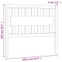 Cabecero de cama madera maciza pino marrón miel 105,5x4x100 cm de vidaXL, Cabeceros y pies de cama - Ref: Foro24-818558, Prec...