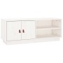 Mueble de TV de madera maciza de pino blanco 105x34x40 cm de vidaXL, Muebles TV - Ref: Foro24-818221, Precio: 63,43 €, Descue...