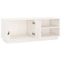 Mueble de TV de madera maciza de pino blanco 105x34x40 cm de vidaXL, Muebles TV - Ref: Foro24-818221, Precio: 63,43 €, Descue...