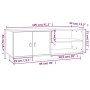 Mueble de TV de madera maciza de pino blanco 105x34x40 cm de vidaXL, Muebles TV - Ref: Foro24-818221, Precio: 63,43 €, Descue...