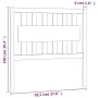 Bettkopfteil aus massivem schwarzem Kiefernholz, 95,5 x 4 x 100 cm von vidaXL, Kopf- und Fußteile - Ref: Foro24-818554, Preis...