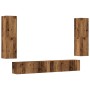 Muebles de TV de pared 4 uds madera vieja madera de ingeniería en Muebles TV | Comprar online en Foru.es