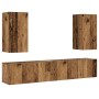 Muebles de TV de pared 4 uds madera vieja madera de ingeniería en Muebles TV | Comprar online en Foru.es