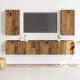Muebles de TV de pared 4 uds madera vieja madera de ingeniería en Muebles TV | Comprar online en Foru.es