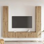 Muebles de TV de pared 6 uds madera ingeniería roble artesanal en Muebles TV | Comprar online en Foru.es
