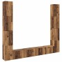 Muebles de TV de pared 6 uds madera vieja madera de ingeniería en Muebles TV | Comprar online en Foru.es