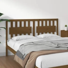 Solid pine wood bed headboard honey brown 155.5x4x100 cm by vidaXL, Headboards and footboards - Ref: Foro24-818578, Price: 60...