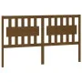 Cabecero de cama madera maciza pino marrón miel 155,5x4x100 cm de vidaXL, Cabeceros y pies de cama - Ref: Foro24-818578, Prec...