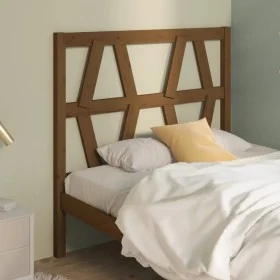 Honey brown solid pine wood bed headboard 81x4x100 cm by vidaXL, Headboards and footboards - Ref: Foro24-818598, Price: 23,64...