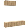 Mueble para TV de pared madera contrachapada artesanal 3 piezas en Muebles TV | Comprar online en Foru.es