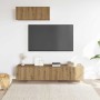 Mueble para TV de pared madera contrachapada artesanal 3 piezas en Muebles TV | Comprar online en Foru.es