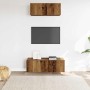 Conjunto de mueble de TV 2 piezas montado la pared madera vieja en Muebles TV | Comprar online en Foru.es