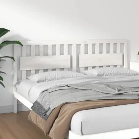 Solid white pine wood bed headboard 185.5x4x100 cm by vidaXL, Headboards and footboards - Ref: Foro24-818586, Price: 76,16 €,...