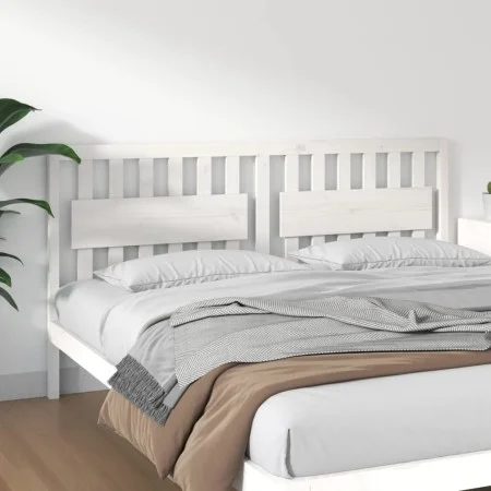 Solid white pine wood bed headboard 185.5x4x100 cm by vidaXL, Headboards and footboards - Ref: Foro24-818586, Price: 76,16 €,...