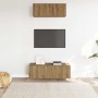 Mueble para TV de pared madera contrachapada artesanal 2 piezas en Muebles TV | Comprar online en Foru.es