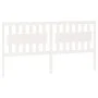 Solid white pine wood bed headboard 185.5x4x100 cm by vidaXL, Headboards and footboards - Ref: Foro24-818586, Price: 76,16 €,...