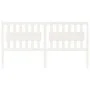 Solid white pine wood bed headboard 185.5x4x100 cm by vidaXL, Headboards and footboards - Ref: Foro24-818586, Price: 76,16 €,...