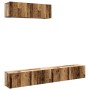 Muebles TV de pared 3 uds madera vieja 100x30x30 cm en Muebles TV | Comprar online en Foru.es
