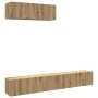 Muebles TV de pared 3 uds roble artisan 100x30x30 cm en Muebles TV | Comprar online en Foru.es