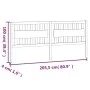 Solid pine wood bed headboard 205.5x4x100 cm by vidaXL, Headboards and footboards - Ref: Foro24-818590, Price: 50,35 €, Disco...
