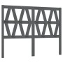 Cabecero de cama madera maciza de pino gris 146x4x100 cm de vidaXL, Cabeceros y pies de cama - Ref: Foro24-818622, Precio: 39...