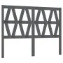 Solid gray pine wood bed headboard 146x4x100 cm by vidaXL, Headboards and footboards - Ref: Foro24-818622, Price: 35,30 €, Di...