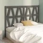 Solid gray pine wood bed headboard 146x4x100 cm by vidaXL, Headboards and footboards - Ref: Foro24-818622, Price: 35,30 €, Di...