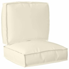 Juego de Cojines para Palets 2 pcs Crema Tela Oxford en Decoración | Comprar online en Foru.es