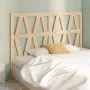 Solid pine wood bed headboard 126x4x100 cm by vidaXL, Headboards and footboards - Ref: Foro24-818610, Price: 44,04 €, Discoun...