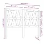 Solid pine wood bed headboard 126x4x100 cm by vidaXL, Headboards and footboards - Ref: Foro24-818610, Price: 44,04 €, Discoun...