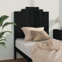 Cabecero de cama madera maciza de pino negro 81x4x110 cm de vidaXL, Cabeceros y pies de cama - Ref: Foro24-818449, Precio: 41...