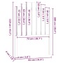 Cabecero de cama madera maciza de pino negro 81x4x110 cm de vidaXL, Cabeceros y pies de cama - Ref: Foro24-818449, Precio: 41...