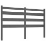 Cabecero de cama madera maciza de pino gris 146x4x100 cm de vidaXL, Cabeceros y pies de cama - Ref: Foro24-818422, Precio: 30...