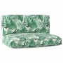 Juego de Cojines para Palets Floral 2 pcs Patrón de Hoja Verde en Decoración | Comprar online en Foru.es